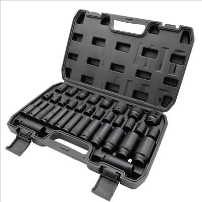 Lincos 1/2" gépi dugókulcs készlet, fekete bevonattal, 35db - DK-123501
