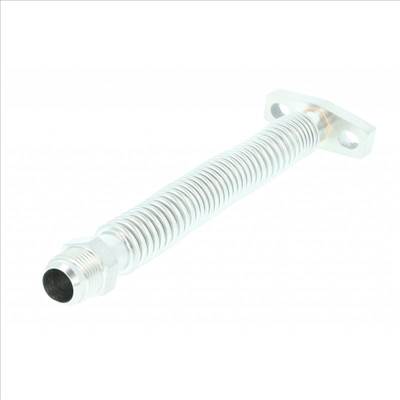 Flexibilis olaj visszafolyó rozsdamentes acélból, 240mm hosszú, AN10 csatlakozóval GT / GT-R / GTX / G-Serie / BorgWarner EFR / Xona Rotor turbókhoz 