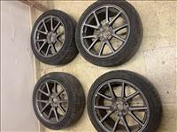 18" használt (gyári felni) alufelni, rajta 235/45 kopott gumi