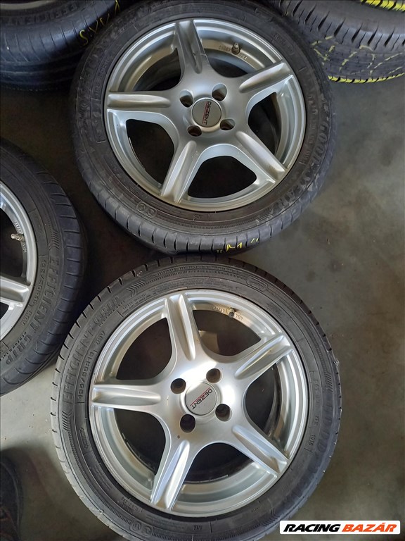  Fiat Alfa 4x98-as 6.5x15" használt Dezent alufelni 195/50 használt Goodyear nyári gumi sxx1 2. kép