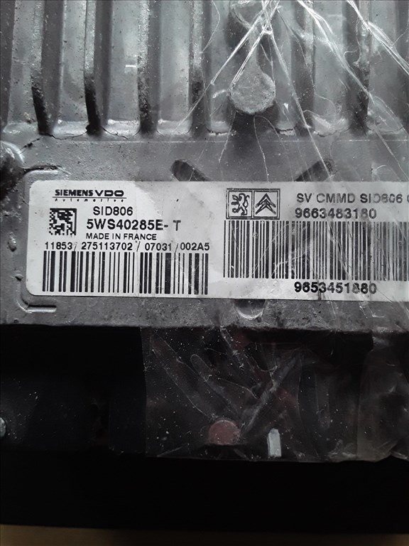 Citroen C3 1.4 HDI ECU Szett Siemens 9663483180 2. kép