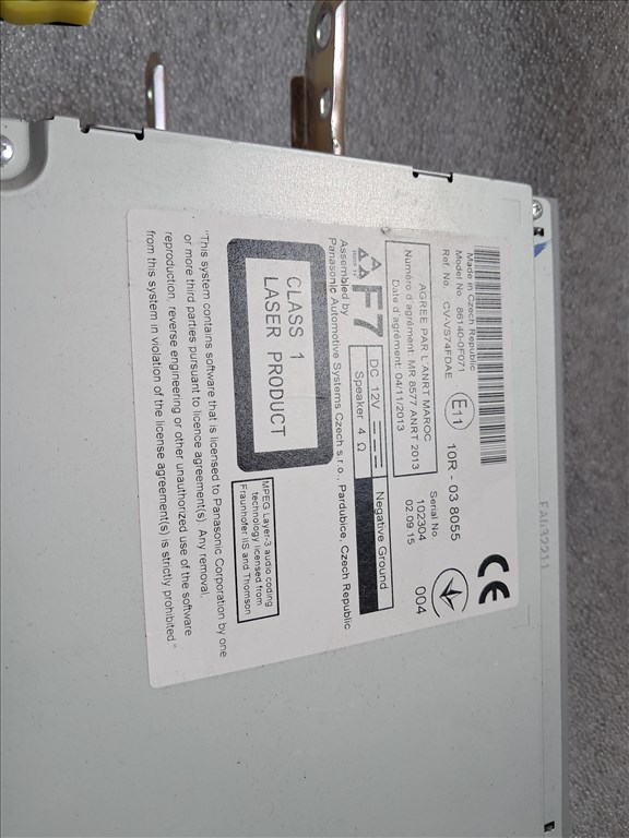 Toyota Verso I navigációs fejegység  861400f071 4. kép