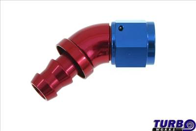 TURBOWORKS One Piece Forged Push-On Hose End 45° AN8 alumínium csatlakozó