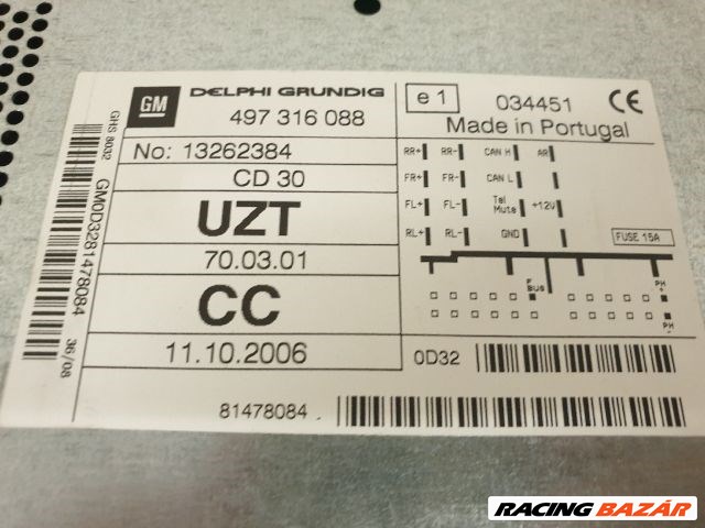 Opel Corsa D Rádió Cd 30 13262384 3. kép