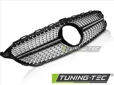 MERCEDES W205 14-18 C450 AMG STYLE CHROME FÉNYES FEKETE  Tuning-Tec Hűtőrács