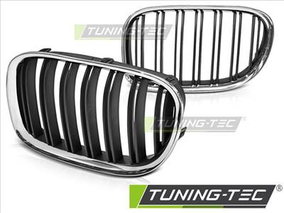 BMW F01 09-07.12 DUBLE BAR CHROME BLACK Tuning-Tec Hűtőrács
