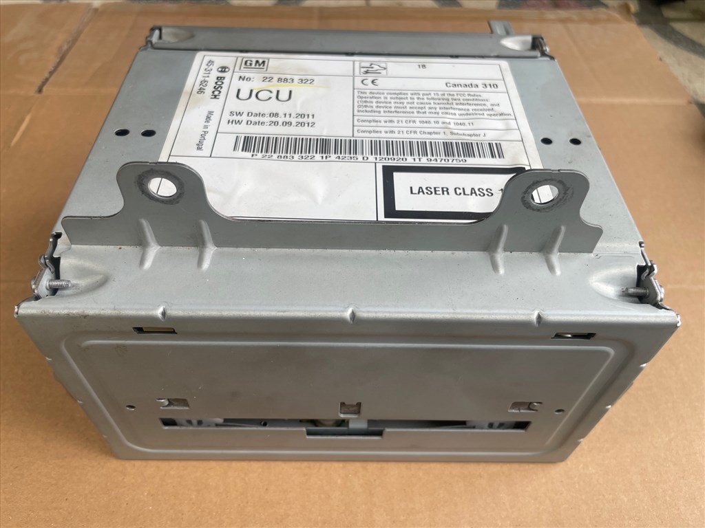 Opel Astra J  Klíma Fűtés vezérlőegység GM 13360093 / GM13360100 CDRádió vezérlő 4. kép