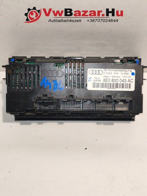 Klimavezérlő AUDI A4 B6 8e0820043 ac 8E0820043AC 2. kép