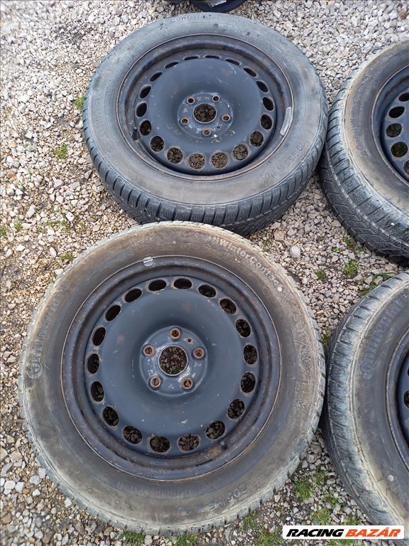 VW Audi Skoda 6,5x16 Lemezfelni 5x112 205/55R16 conti télivel Sxx2 2. kép