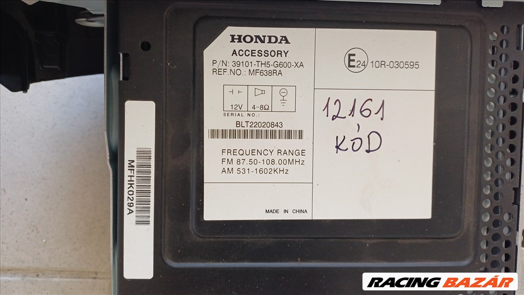 Honda Jazz FACELIFT(!) 2011-1015 gyári CD rádió  2. kép