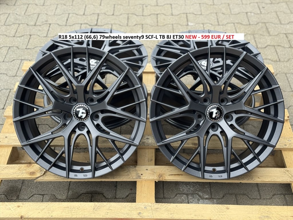 R18 5x112 (66,6) 79wheels seventy9 SCF-L TB 8J ET30  új felnik alufelnik 1. kép