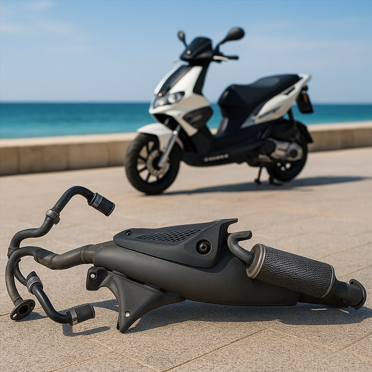 Gyári ilera Runner / Stalker / Piaggio NRG 50 köbcentis, 2 ütemű robogó kipufogódob 82666R / 8739965 1. kép