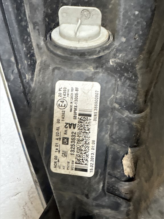 12480 Opel Meriva B Jobb első Lámpa Fényszóró Angol 13253632 5. kép