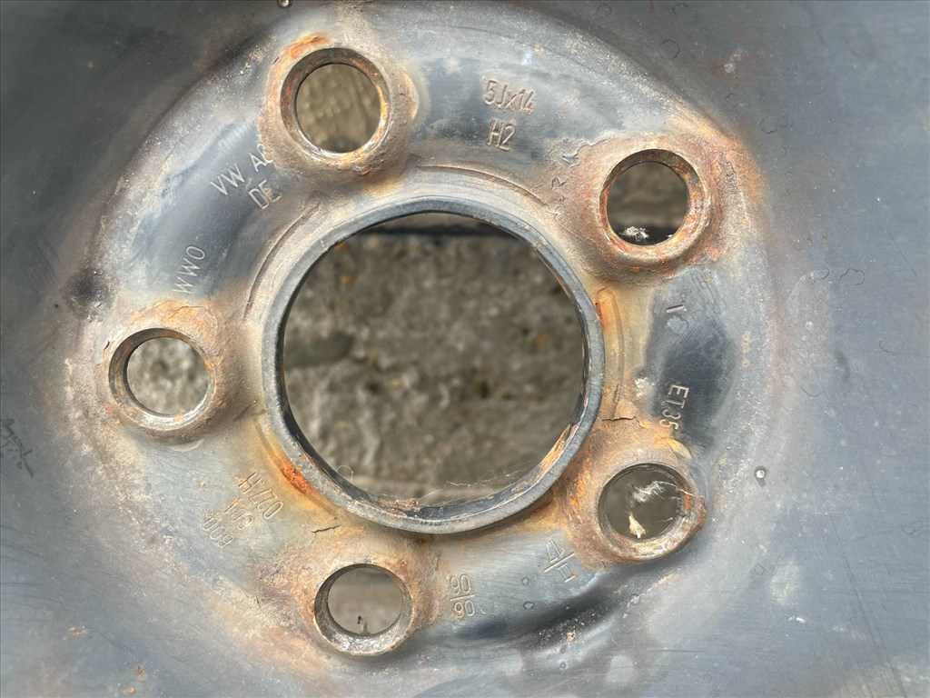 VW 14" 5X100 lemezfelni Fabia Lupo Polo Vento Rapid Fox Cordoba Ibiza  2. kép