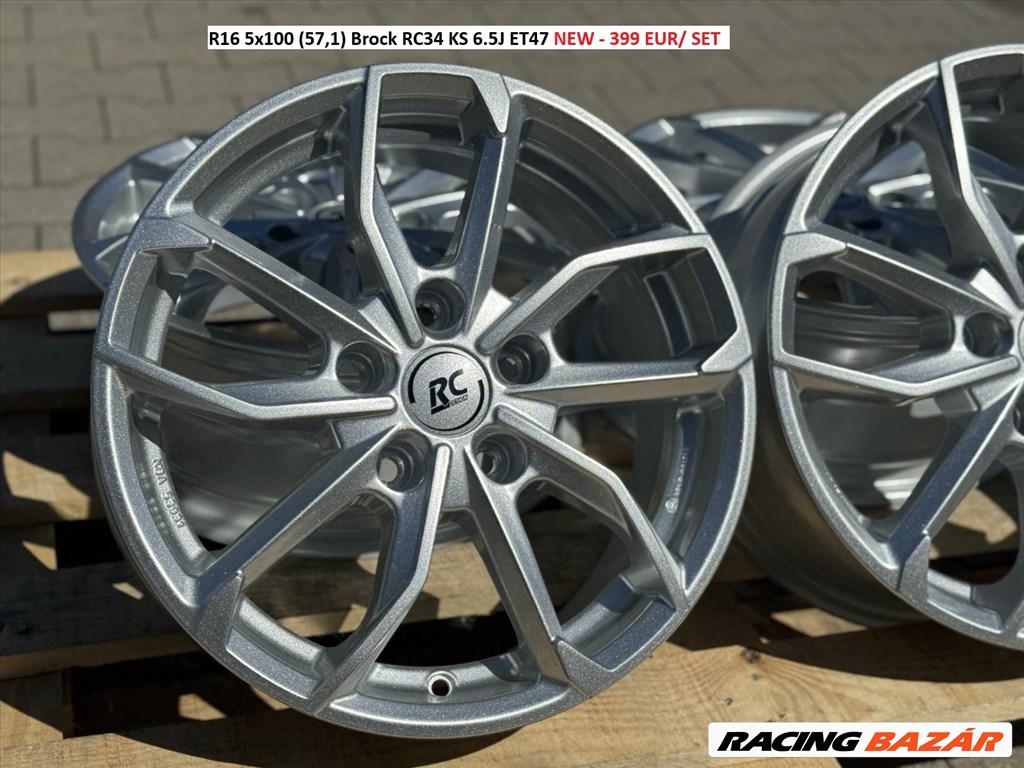 R16 5x100 (57,1) Brock RC34 KS 6.5J ET47 új alufelnik skoda vw seat 1. kép
