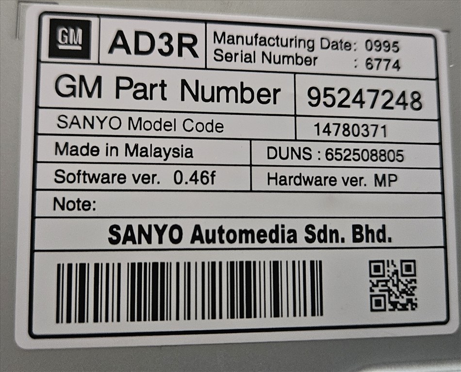 Opel Astra J, Opel Zafira C, Opel Meriva B, Opel Mokka Kijelző display AD3R 95247248 2. kép