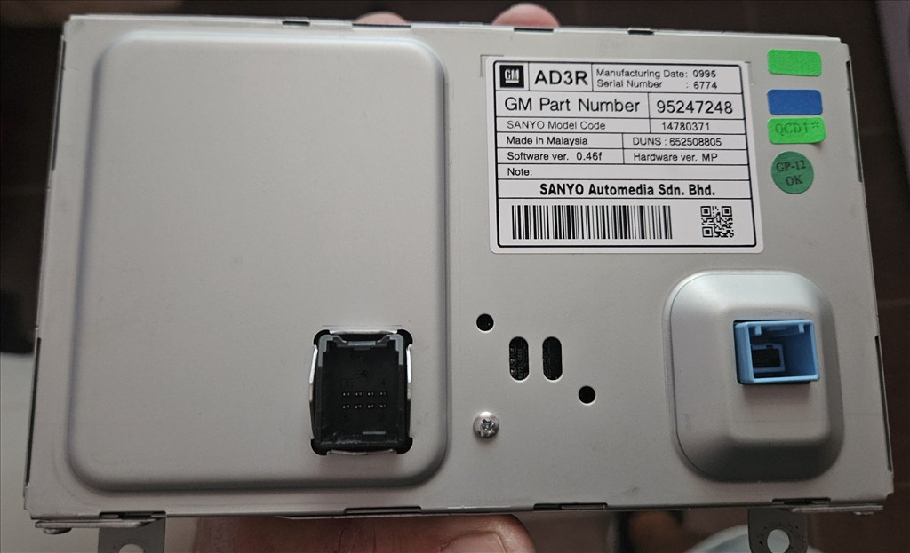 Opel Astra J, Opel Zafira C, Opel Meriva B, Opel Mokka Kijelző display AD3R 95247248 3. kép