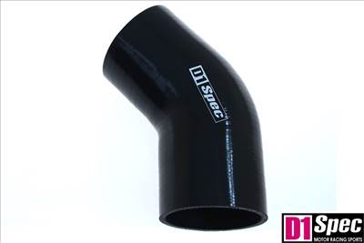 Szilikon könyök D1Spec Fekete 45 fok 76mm