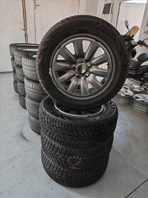 16" 5x112 VW lemezfelni szett ÚJ TÉLIGUMIKKAL! 1. kép