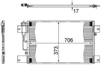 kondenzátor, klíma MAHLE AC 533 000S for SCANIA
