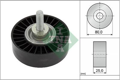 INA 532 0887 10 - hosszbordásszíj vezetőgörgő JAGUAR LAND ROVER LAND ROVER (CHERY)