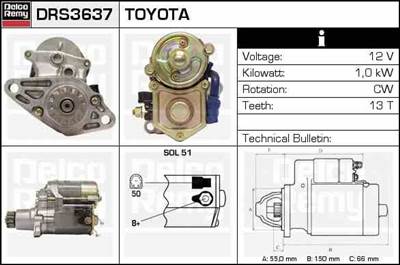 TOYOTA CARINA E 92.04-97.07 Önindító. benzines