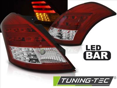 SUZUKI SWIFT IV 10- RED WHITE LED BAR Tuning-Tec Hátsó Lámpa