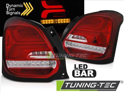 SUZUKI SWIFT VI 17- RED WHITE LED Tuning-Tec Hátsó Lámpa