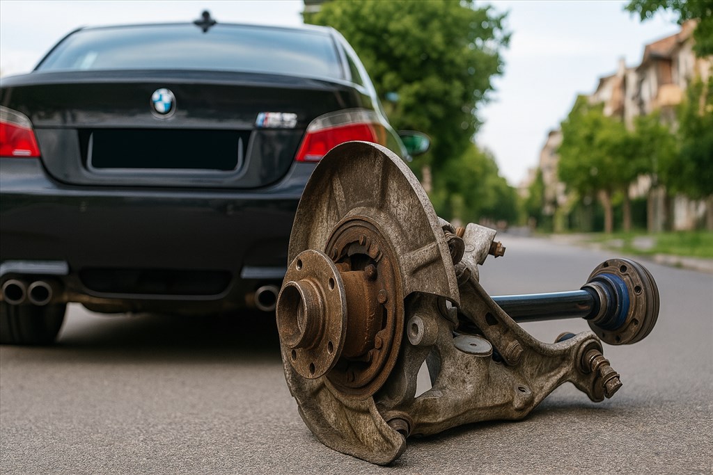 BMW E60 M5 S85 komplett bal hátsó futómű Féltengely, Lengőkar, Csonkállvány, 33212283956 33326754557 11. kép