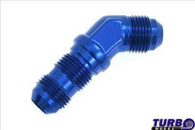 TurboWorks 45° AN8 flare bulkhead adapter