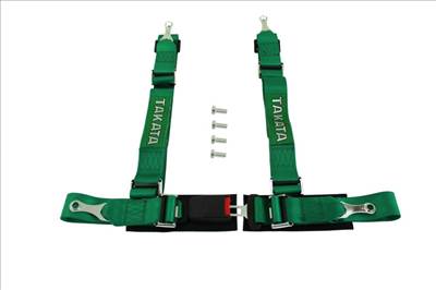 MTUNING Racing biztonsági öv 4 pontos 2" Zöld Takata Replica