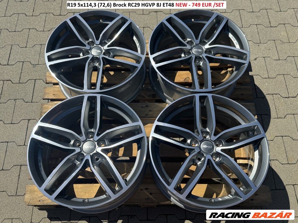 R19 5x114,3 (72,6) Brock RC29 HGVP 8J ET48 új alufelnik felnik 19"  1. kép
