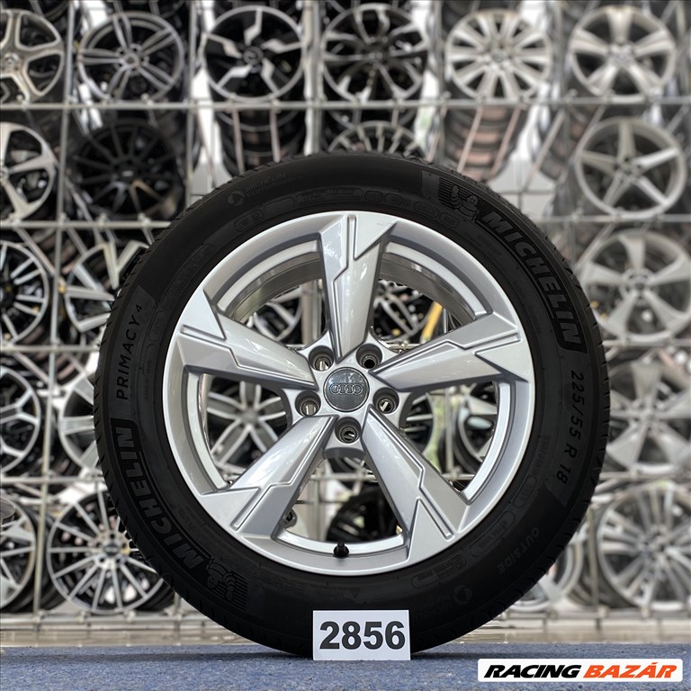 (2856)  Audi 18 gyári alufelni felni, 5x112, 225/55 nyári gumi, A6 1. kép