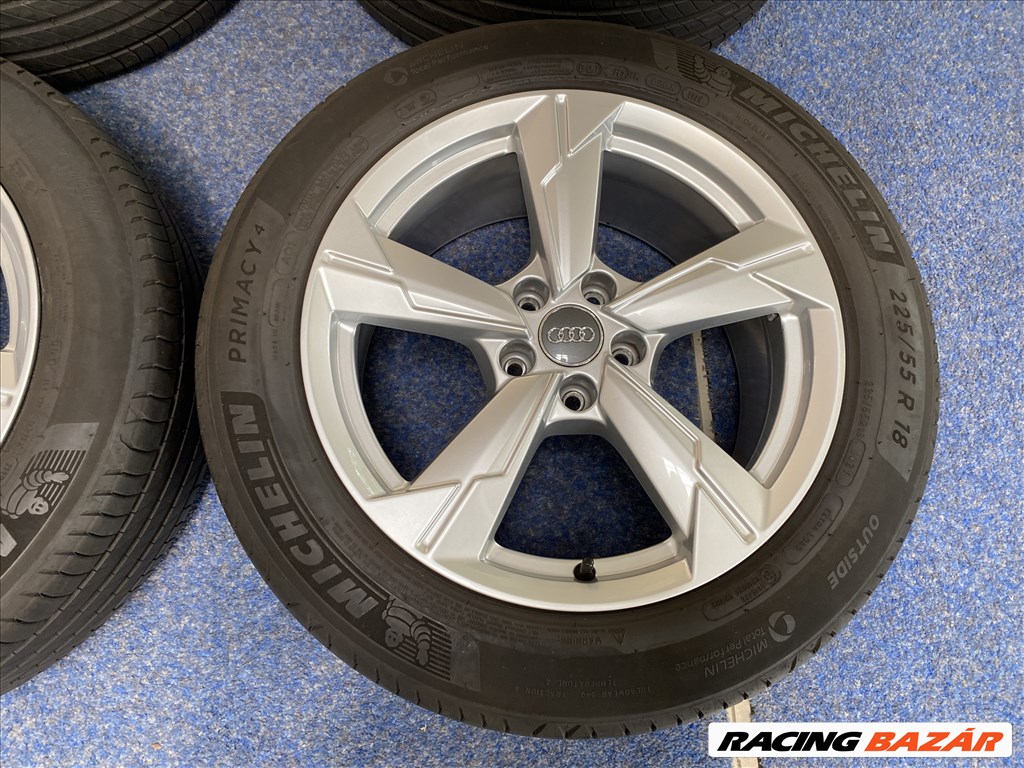 (2856)  Audi 18 gyári alufelni felni, 5x112, 225/55 nyári gumi, A6 6. kép