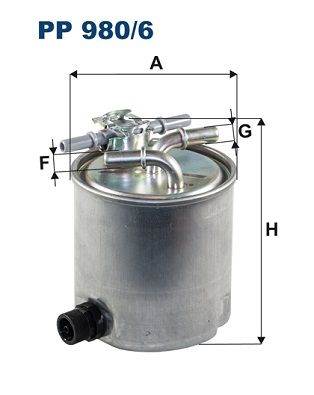 Üzemanyagszűrő BOSCH 09864B2011 for RENAULT