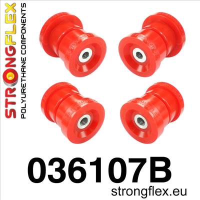 BMW E36 Strongflex Hátsó híd felfüggesztő szilent készlet SPORT piros