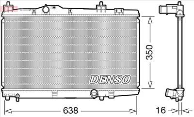 hűtő, motorhűtés DENSO DRM50105 for TOYOTA