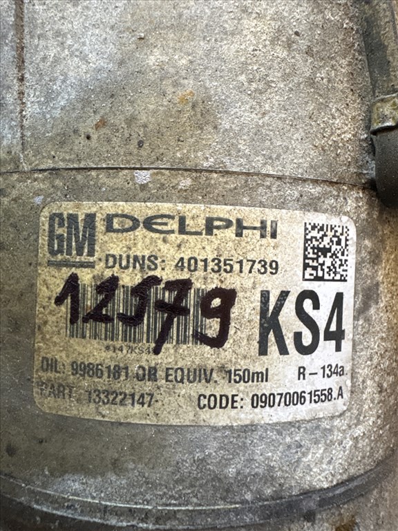 Opel Astra H 2004-2010 Klíma kompresszor     13322147 4. kép