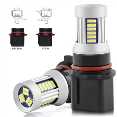PSX26W LED izzó égő Jégfehér - Hideg fehér 6500K Canbus 2db-os készlet✔️ N10786301