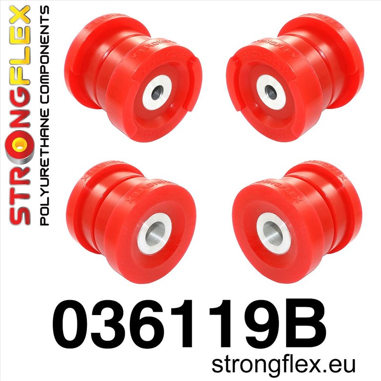 Strongflex Hátsó híd felfüggesztő szilent készlet SPORT piros BMW E46 1. kép