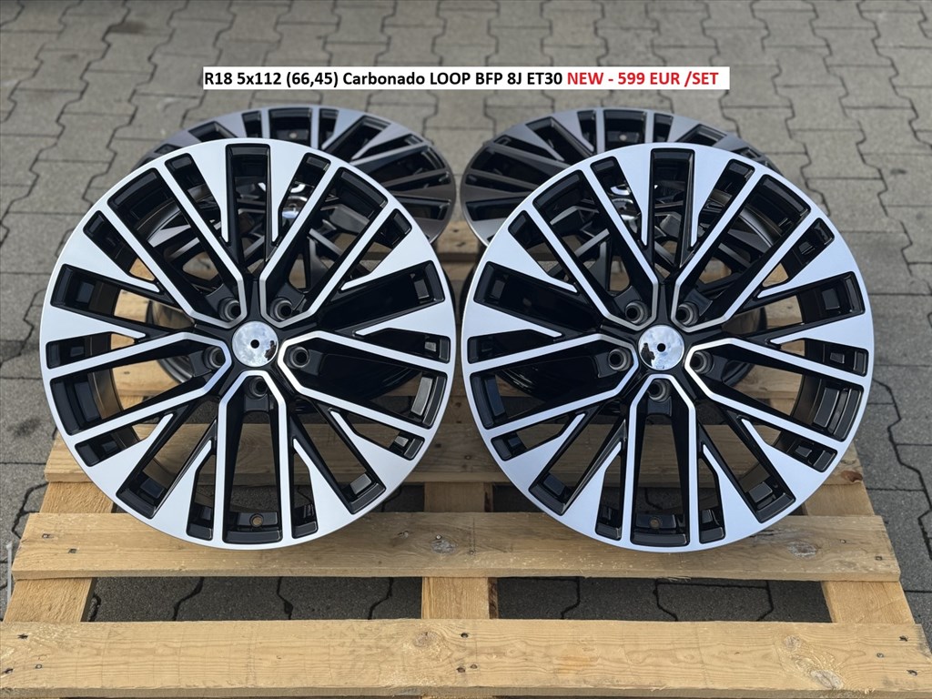 R18 5x112 (66,45) Carbonado LOOP BFP 8J ET30 új alufelni felni  1. kép