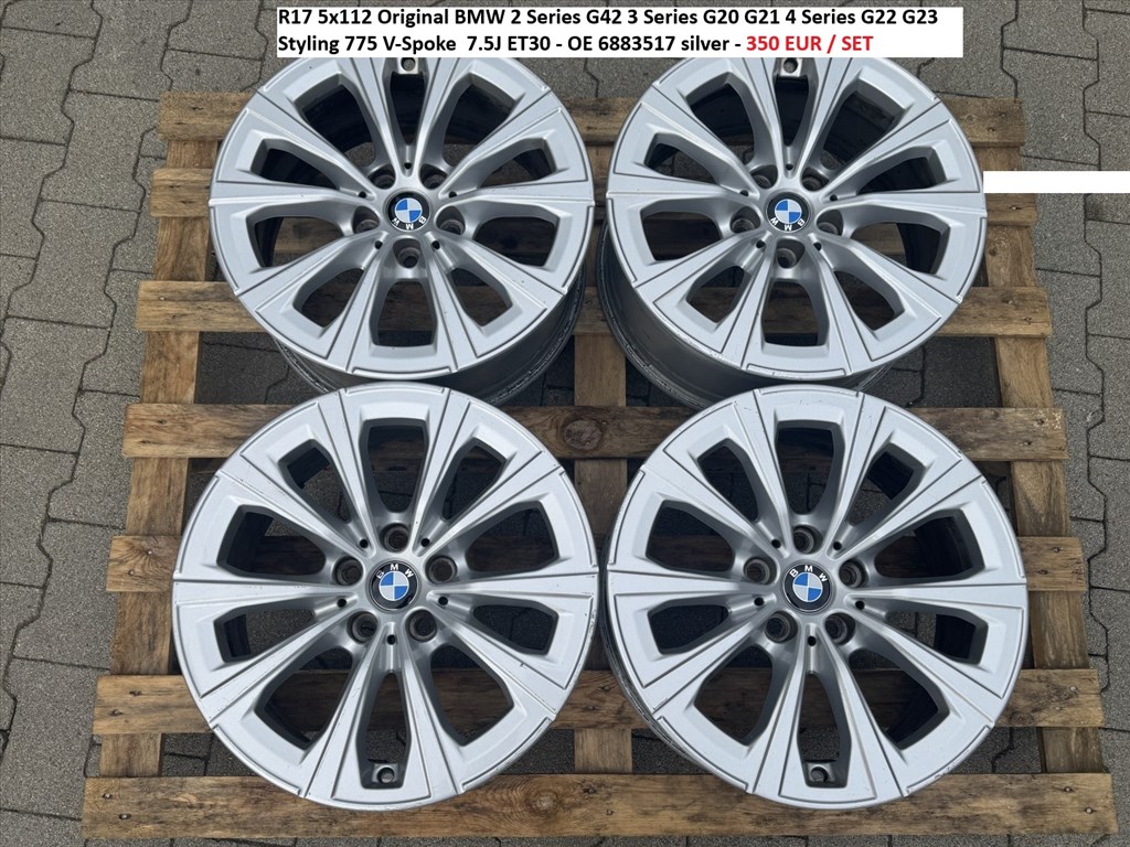 R17 5x112 Original BMW 2 Series G42 3 Series G20 G21 4 Series G22 G23  Styling 775 V-Spoke 1. kép