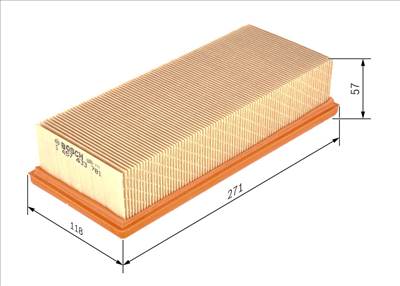 légszűrő BOSCH 1 457 433 781 for ROVER, HONDA, MG, LAND ROVER