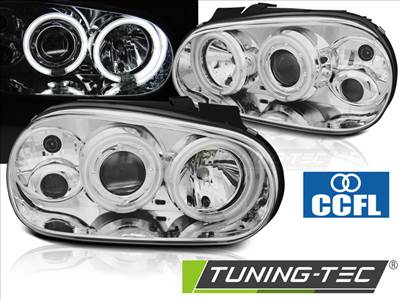 VW GOLF 4 09.97-09.03 ANGEL EYES CCFL CHROME Tuning-Tec Fényszóró