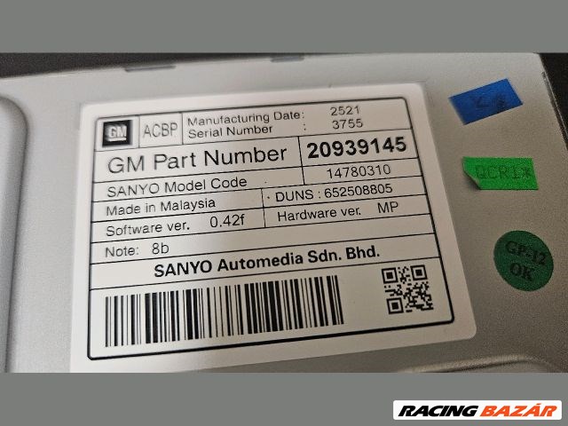 Opel Zafira C, Opel Astra J, Opel Meriva B, Opel Mokka, Opel Insignia A Kijelző ACBP 20939145 3. kép