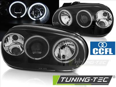 VW GOLF 4 09.97-09.03 ANGEL EYES CCFL BLACK Tuning-Tec Fényszóró