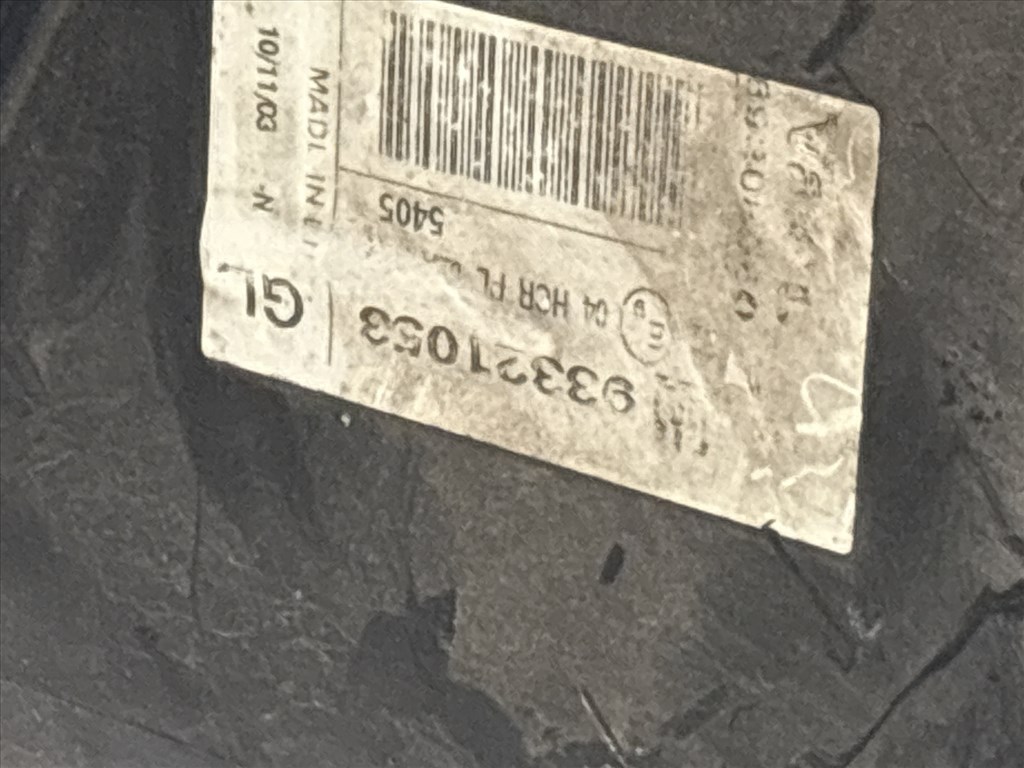 11481 Opel Meriva A 2003-2010 Jobb első Lámpa Fényszóró  93321053 4. kép