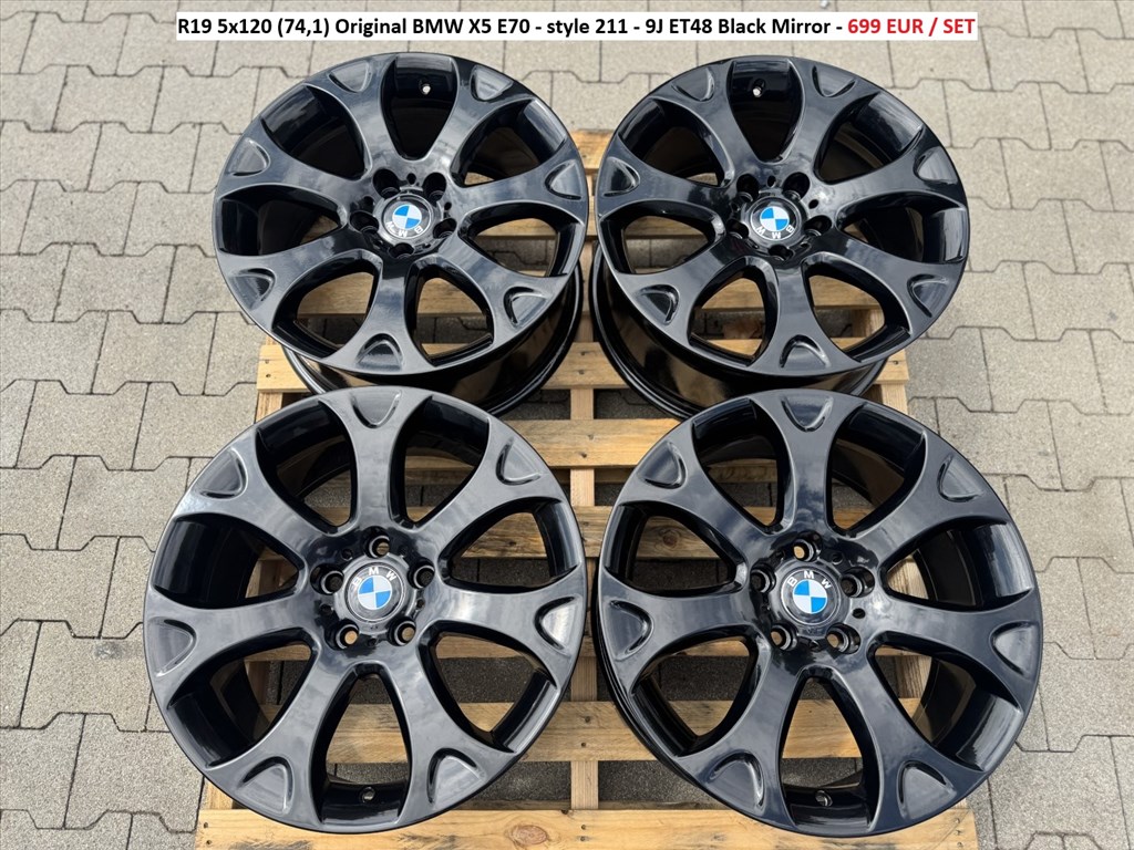 R19 5x120 (74,1) Original BMW X5 E70 style 211 - 9J ET48 gyári felnik 1. kép