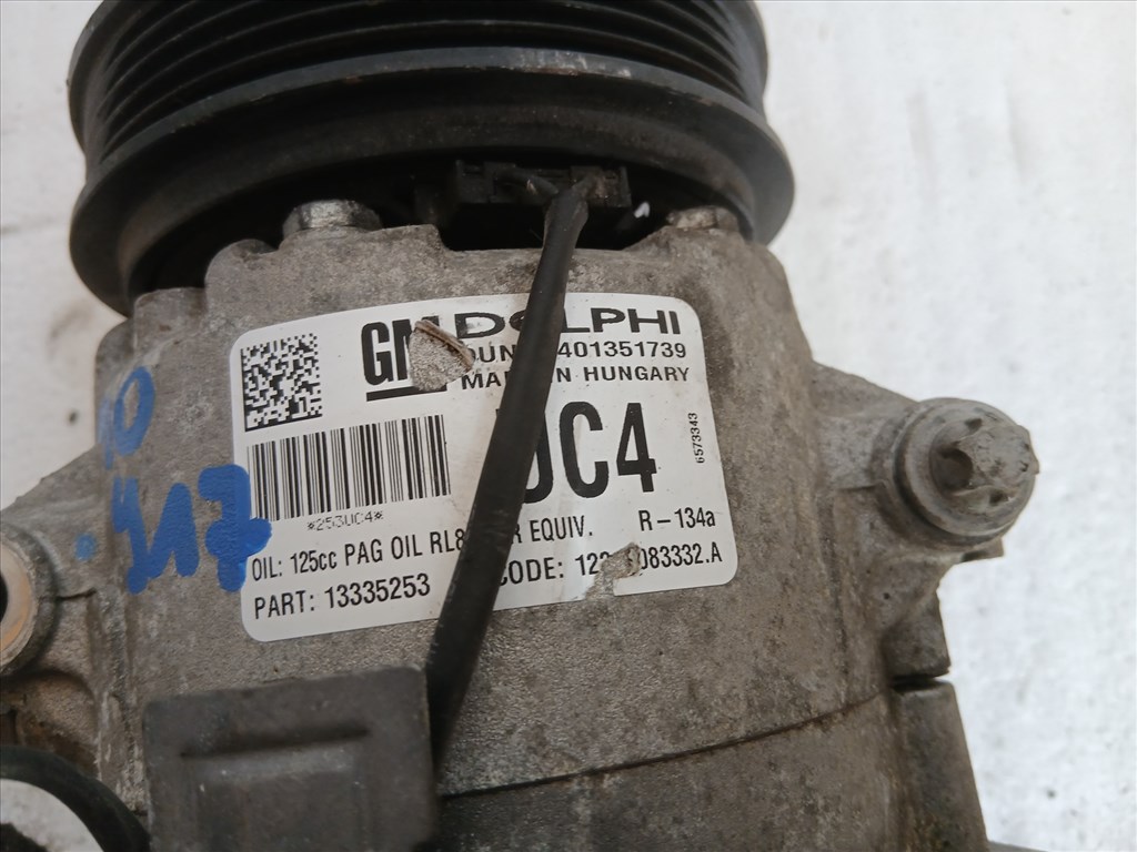 Opel Astra J 2009-2015 Klíma kompresszor     13335253 3. kép