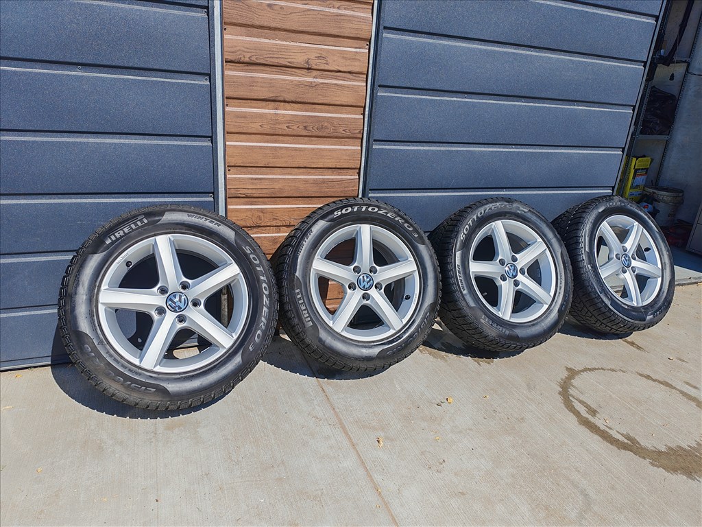 16" 5x112 VW "Aspen" Passat B8 gyári alufelni szett téligumikkal! 2. kép
